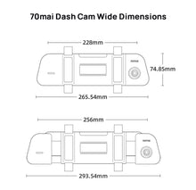 Cargar imagen en el visor de la galería, Cámara Vehículo Espejo 70mai D07 Rearview Dash Cam Wide